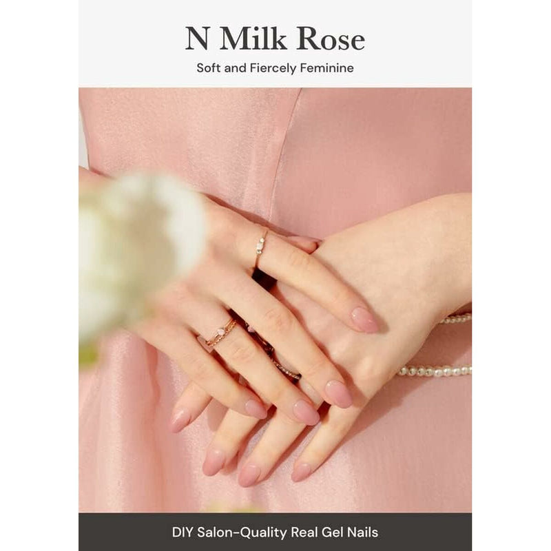 Gelfolien für Nägel Ohora Semi Cured Gel Milk Rose 30 Stücke